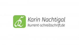 Logo Design Kurrent Schreibschrift Karin Nachtigal Wiesloch