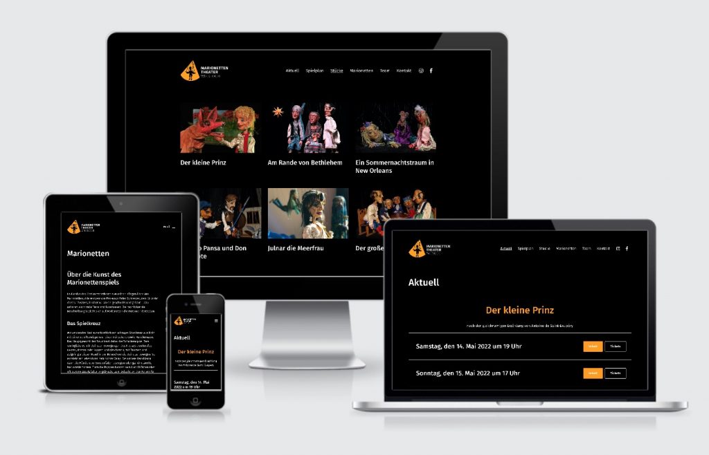 Homepage Internetseite Marionettentheater Wiesloch webdesign